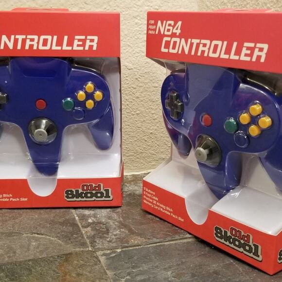 2 N64 Controllers - Blue (NEW) - Nintendo - Old Skool - Picture 3 of 5
